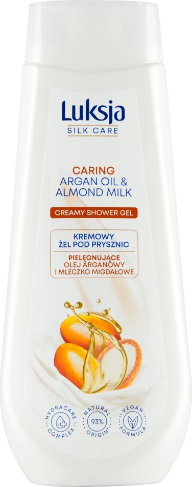 Luksja Luksja Silk Care Kremowy żel pod prysznic pielęgnujące olej arganowy i mleczko migdałowe 500 ml