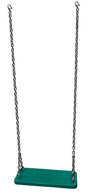 HUŚTAWKA ALUMINIOWA ŁAŃCUCHY NIERDZ PUBLICZNY PLAC ZABAW EN1176 ZIELONA