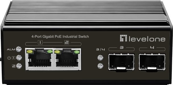 Switch LevelOne LevelOne IGP-0432 łącza sieciowe Nie zarządzany Gigabit Ethernet (10/100/1000) Obsługa PoE Czarny