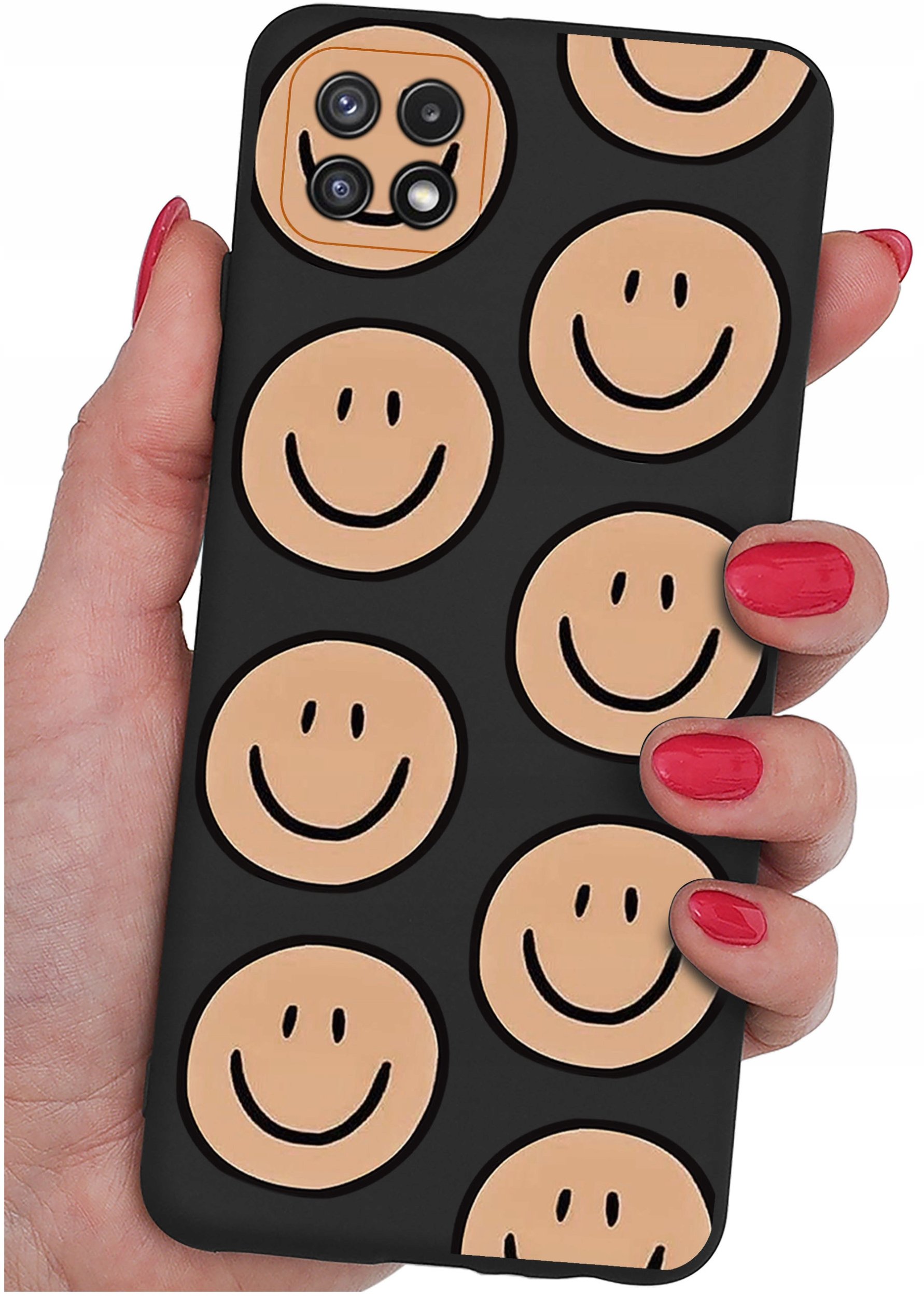 Etui do Samsung A22 5G WZORY |SILIKONOWE MATT CASE + SZKŁO 9H