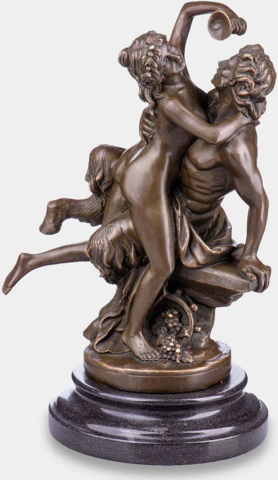 rzezbyzbrazu Nimfa i Satyr Rzeźba z Brązu