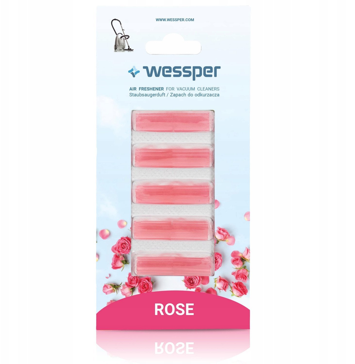 Wkład zapachowy Wessper do odkurzacza zapach różany /5szt.