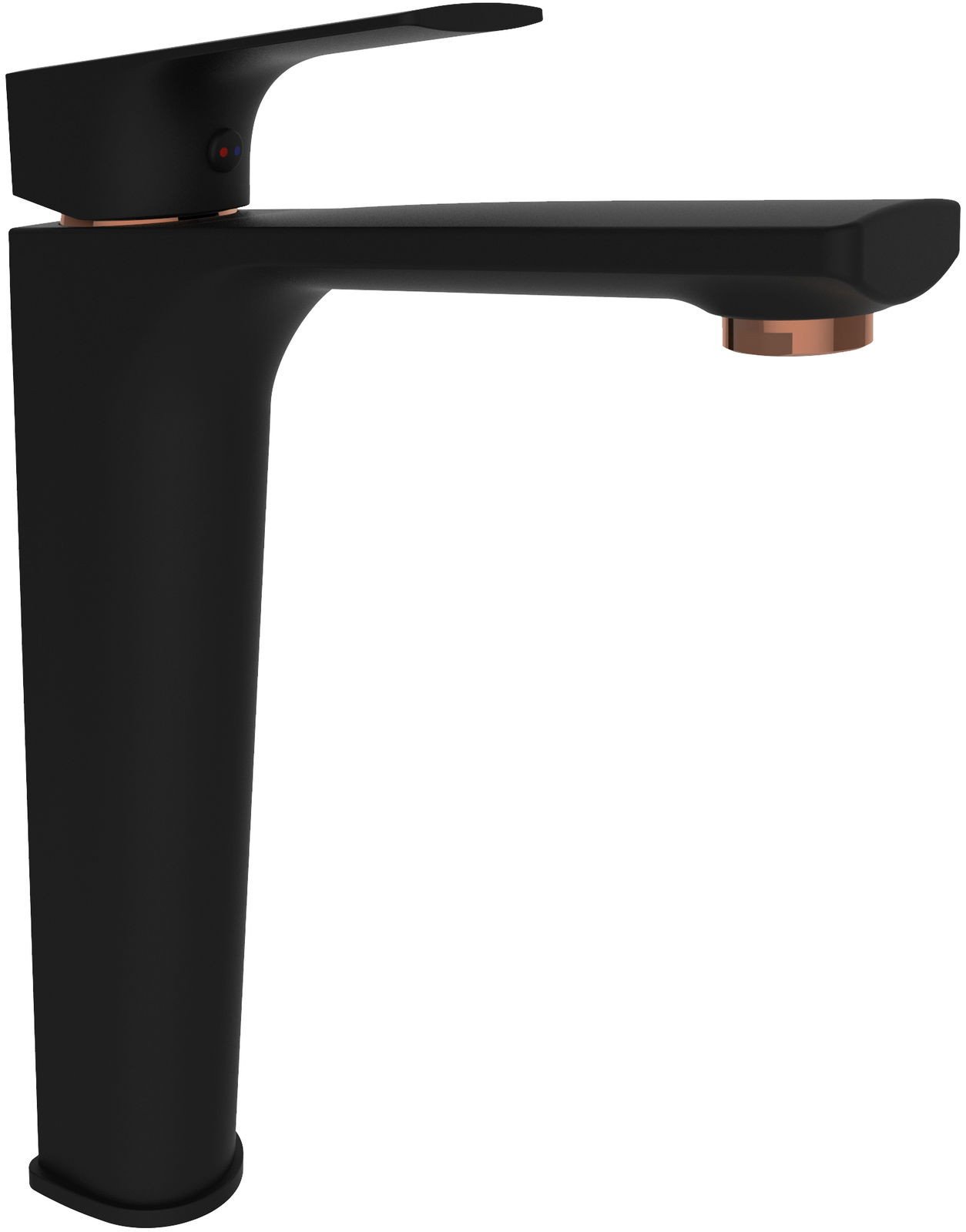 Washbasin faucet FERRO PLATTO BLACK, black, high