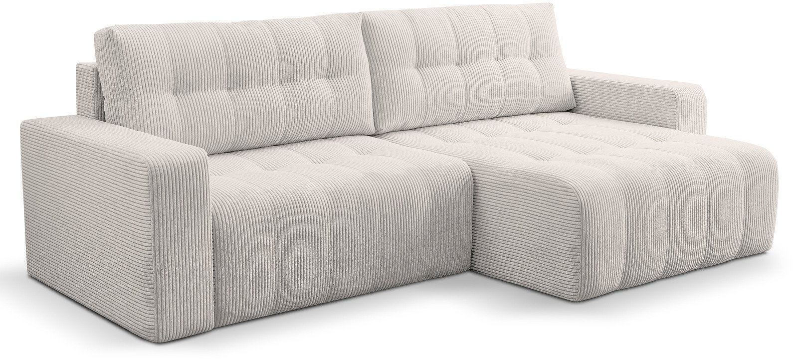 Narożnik Palermo w tkaninie POSO z funkcją spania i pojemnikiem na pościel