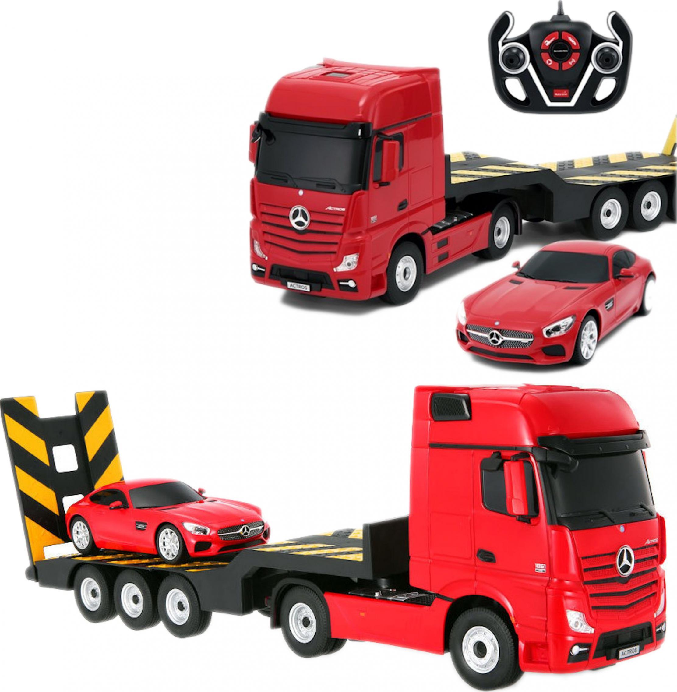 Coil Coil mercedes-benz actros z lawetą 1:24 rtr 2.4ghz (zasilanie na baterie aa) - czerwony