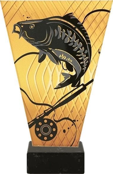 Victoria Sport Monochromatyczne trofeum szklane na podstawie marmurowej - WĘDKARSTWO KARP