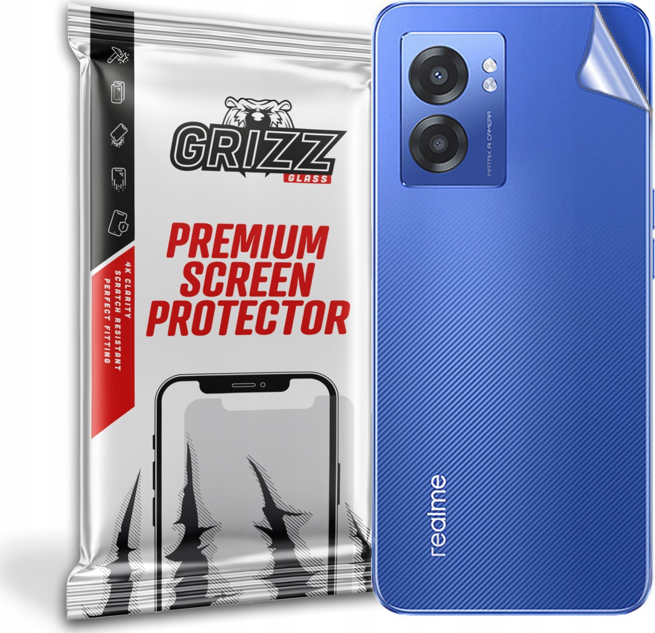 GrizzGlass Folia na tył Grizz Realme Q5i