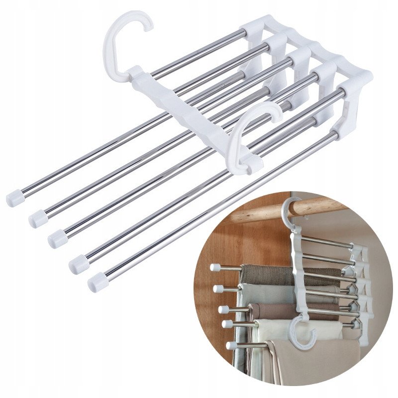 WIESZAK do SZAFY SPODNI 5 par ORGANIZER Wysuwany