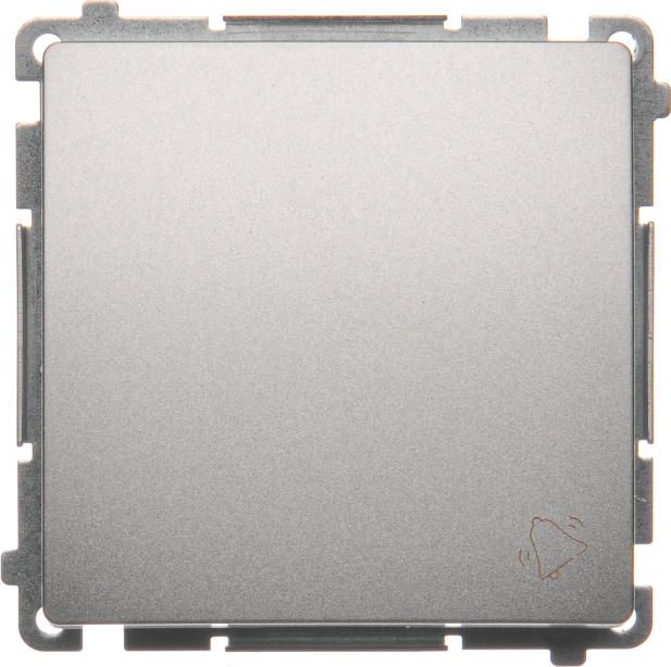 Kontakt-Simon Przycisk dzwonek Simon Basic pojedynczy 10AX 250V srebrny mat (BMD1.01/43)