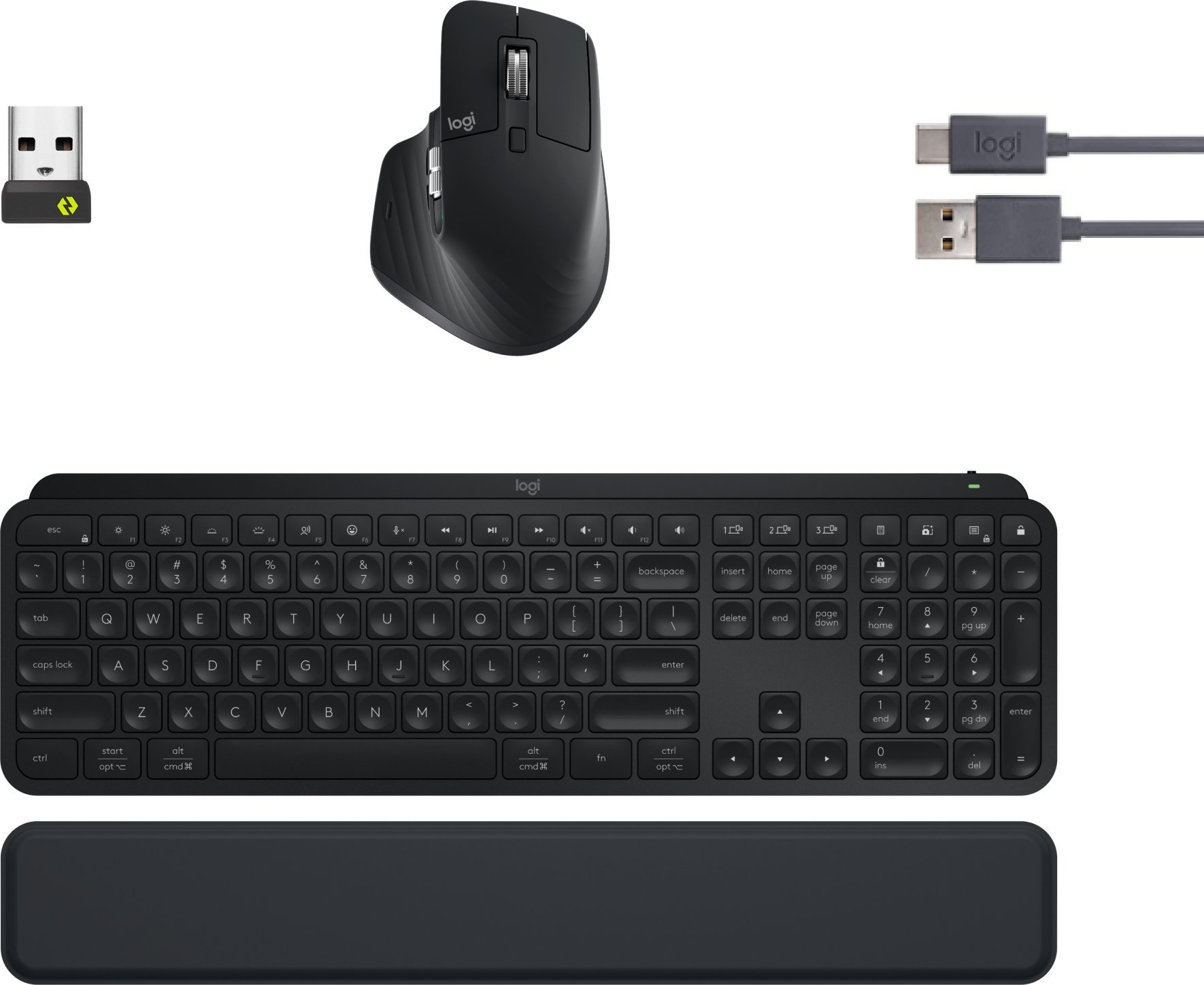Klawiatura + mysz Logitech MX Keys S Combo Graphite (920-011607)