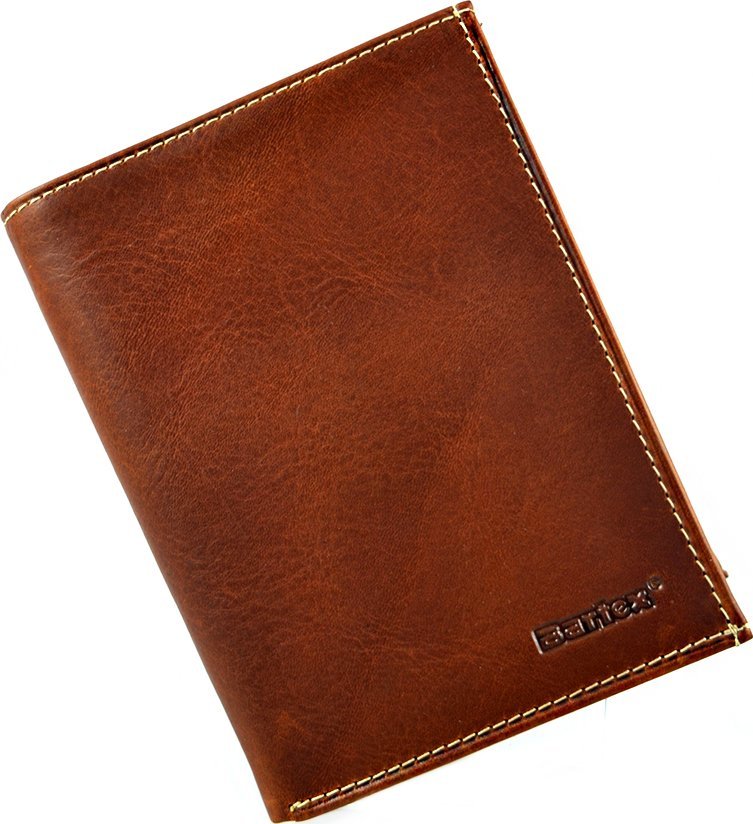 Bartex BARTEX 1019M-ID skórzany portfel męski cognac *RFID Travel 1019M-ID