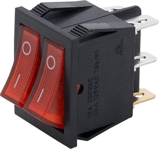 Volteo WYŁĄCZNIK DWUBIEGUNOWY PODWÓJNY PODŚWIETLANY