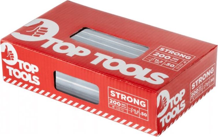 Wkłady klejowe Top Tools 11 mm x 200 mm przezroczyste 50 szt. 42E151