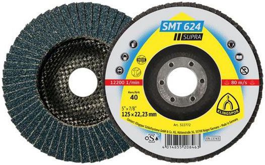 Klingspor Ściernica listkowa wypukła Supra 125mm P80 (322775)