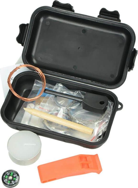 Texar Texar Zestaw Survivalowy 10 Elementów Czarny uniwersalny