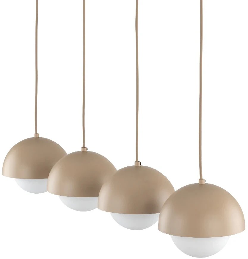 Lampa wisząca TK Lighting Okrągła lampa wisząca Bono Sabia 10965 do gabinetu beżowy biały