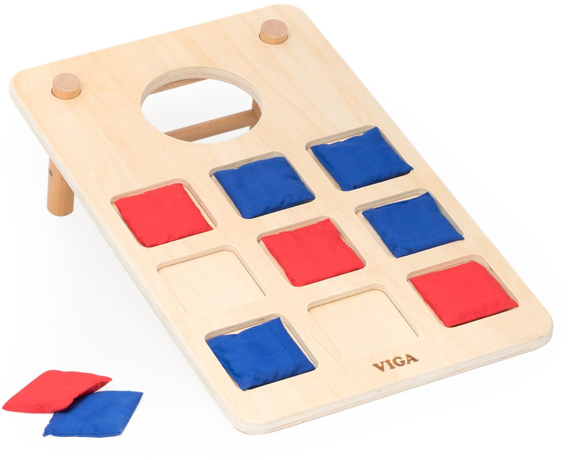 Viga Gra Zręcznościowa 2w1 Kółko i Krzyżyk + Cornhole - Rzut Do celu