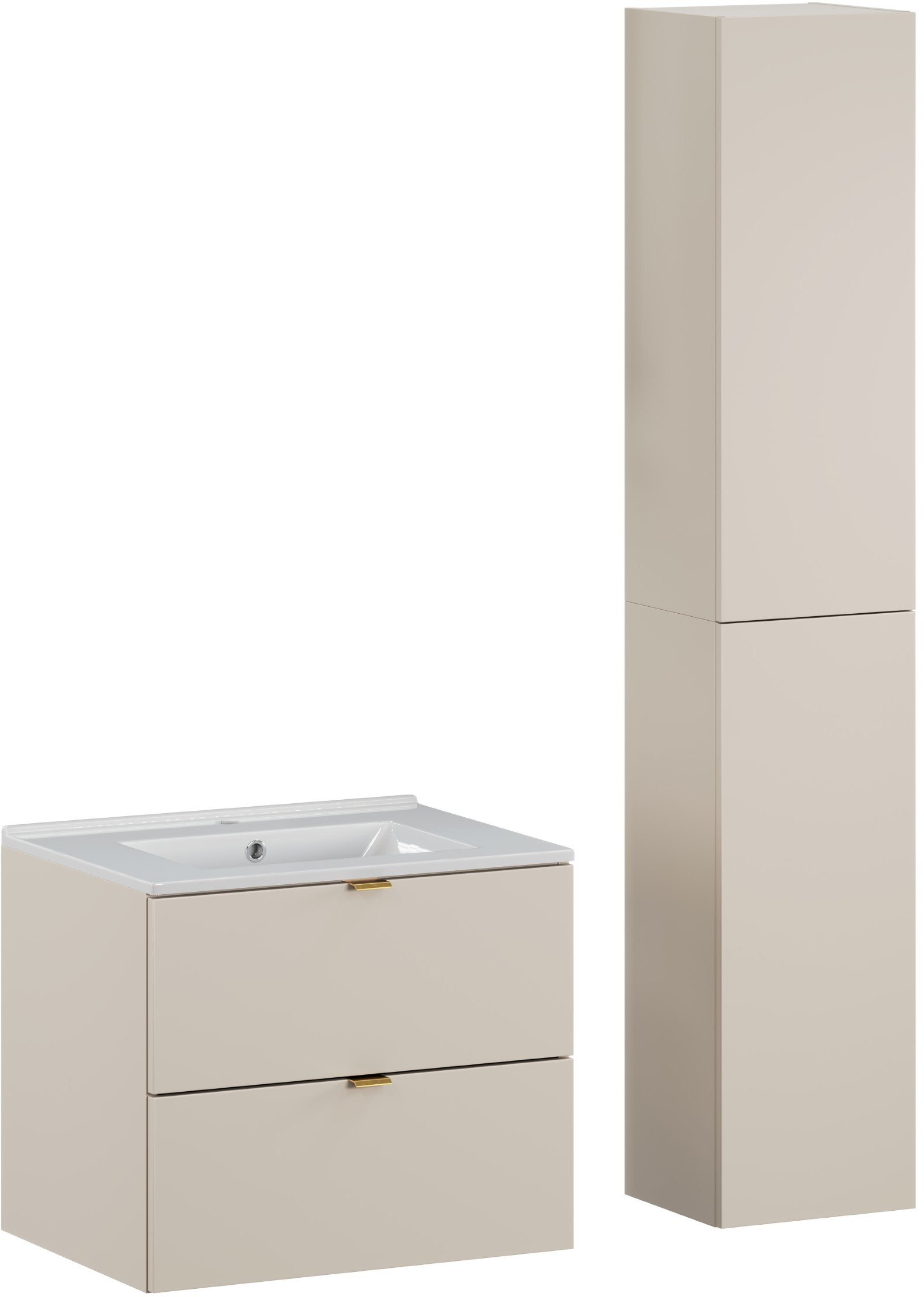 Zestaw meblowy 60cm z umywalką meblową Lava i szafką wysoką