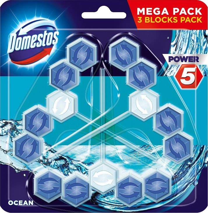 Domestos DOMESTOS_Power 5 kostka toaletowa Ocean 3x55g