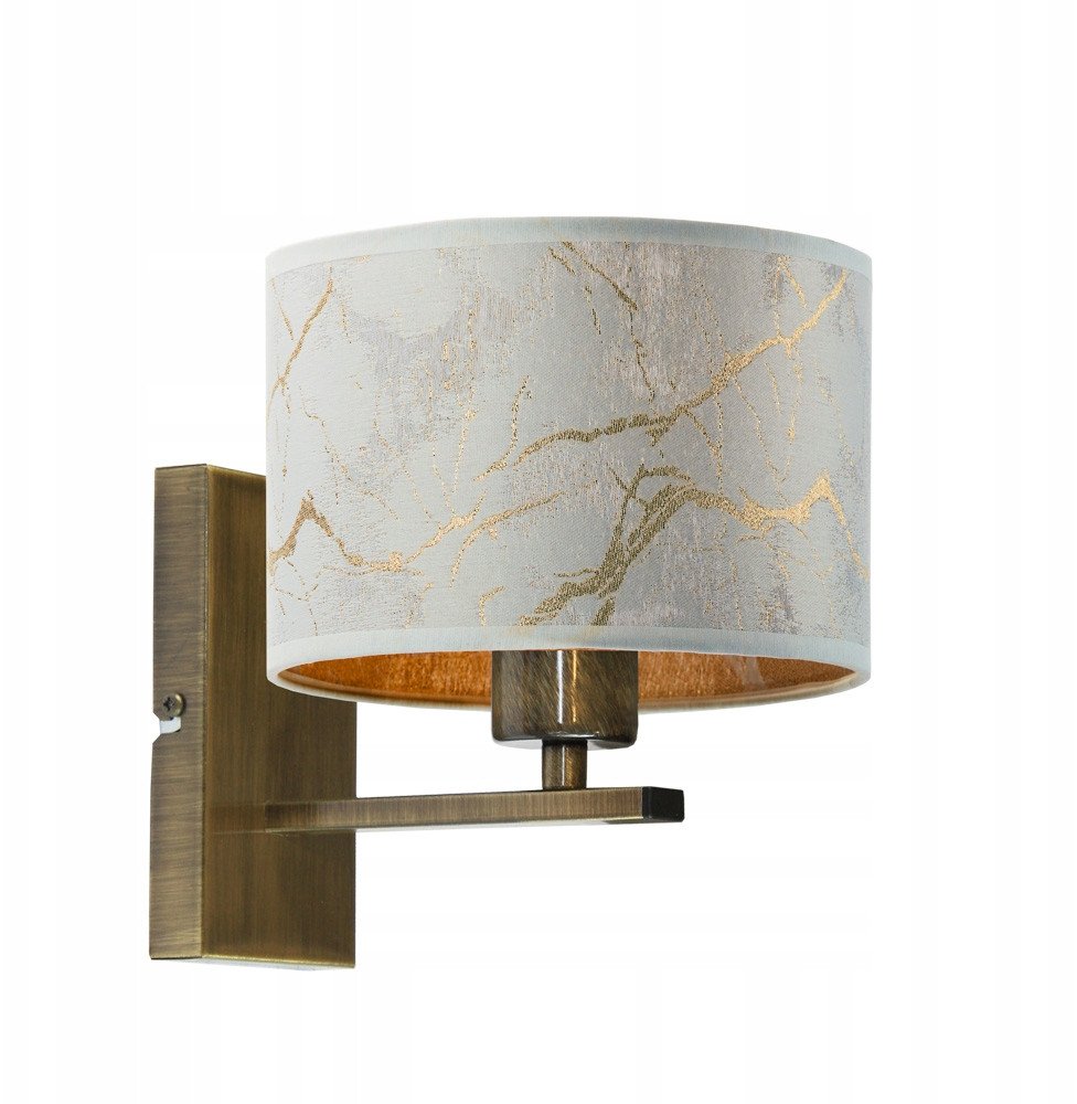 Czarno-złoty kinkiet do sypialni ELVORA MIRROR w stylu glamour