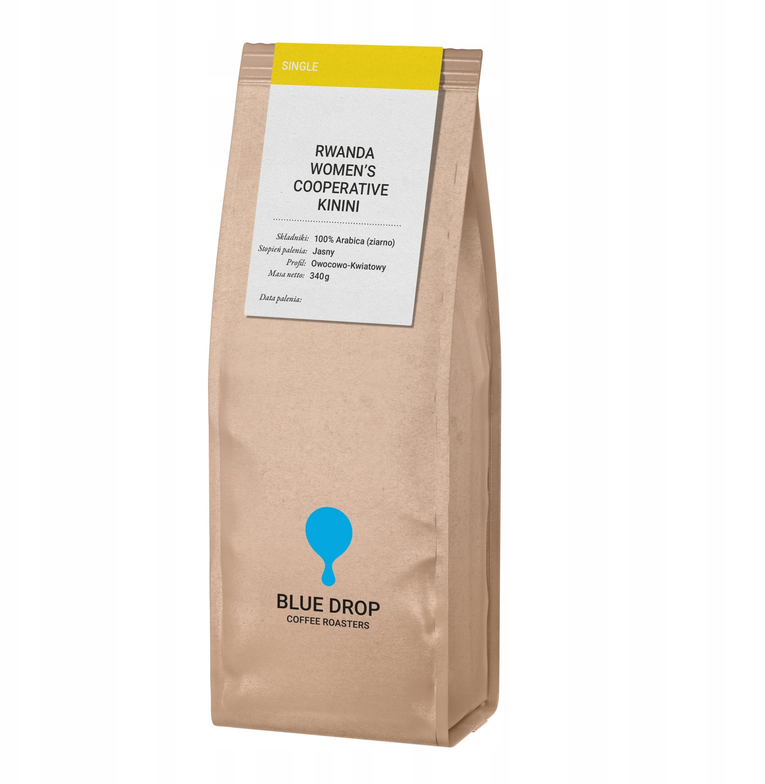 Kawa ziarnista RWANDA KININI SPECIALTY 100% Arabica jasno palona 340G