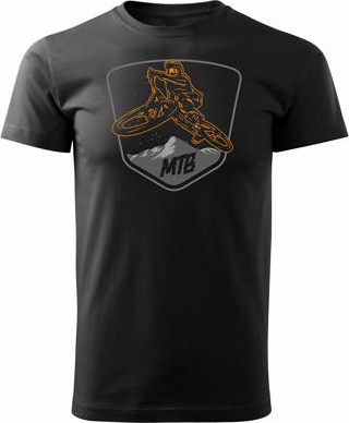Topslang Koszulka rowerowa na rower z rowerem górskim MTB Downhill Mountain Bike męska czarna REGULAR XXL