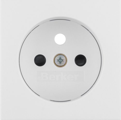 Hager Płytka czołowa gniazda z/u z przesłonami śnieżnobiały (3965761909)