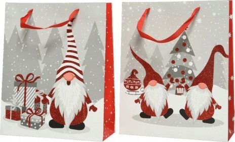 Kaemingk Torebka na prezent świąteczna skrzat 42 cm