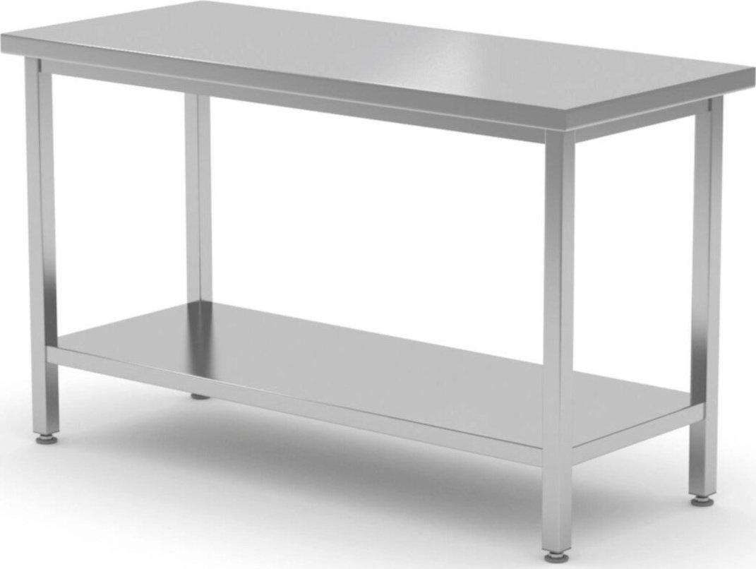 Biurko Hendi Stół blat roboczy centralny z półką Budget Line 1000 x 600 x 850 mm - Hendi 817162