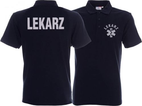 LPP - Promostars Koszulka Polo ratownicza granatowa męska odblaskowa FUNKCYJNA