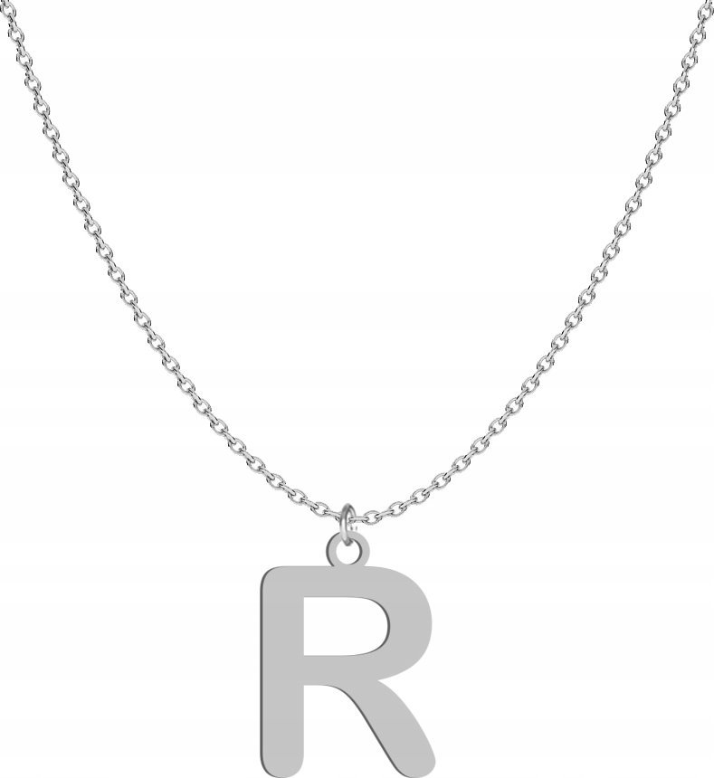 Radziszewska Jewellery Srebrny naszyjnik LITERA R DEDYKACJA GRATIS