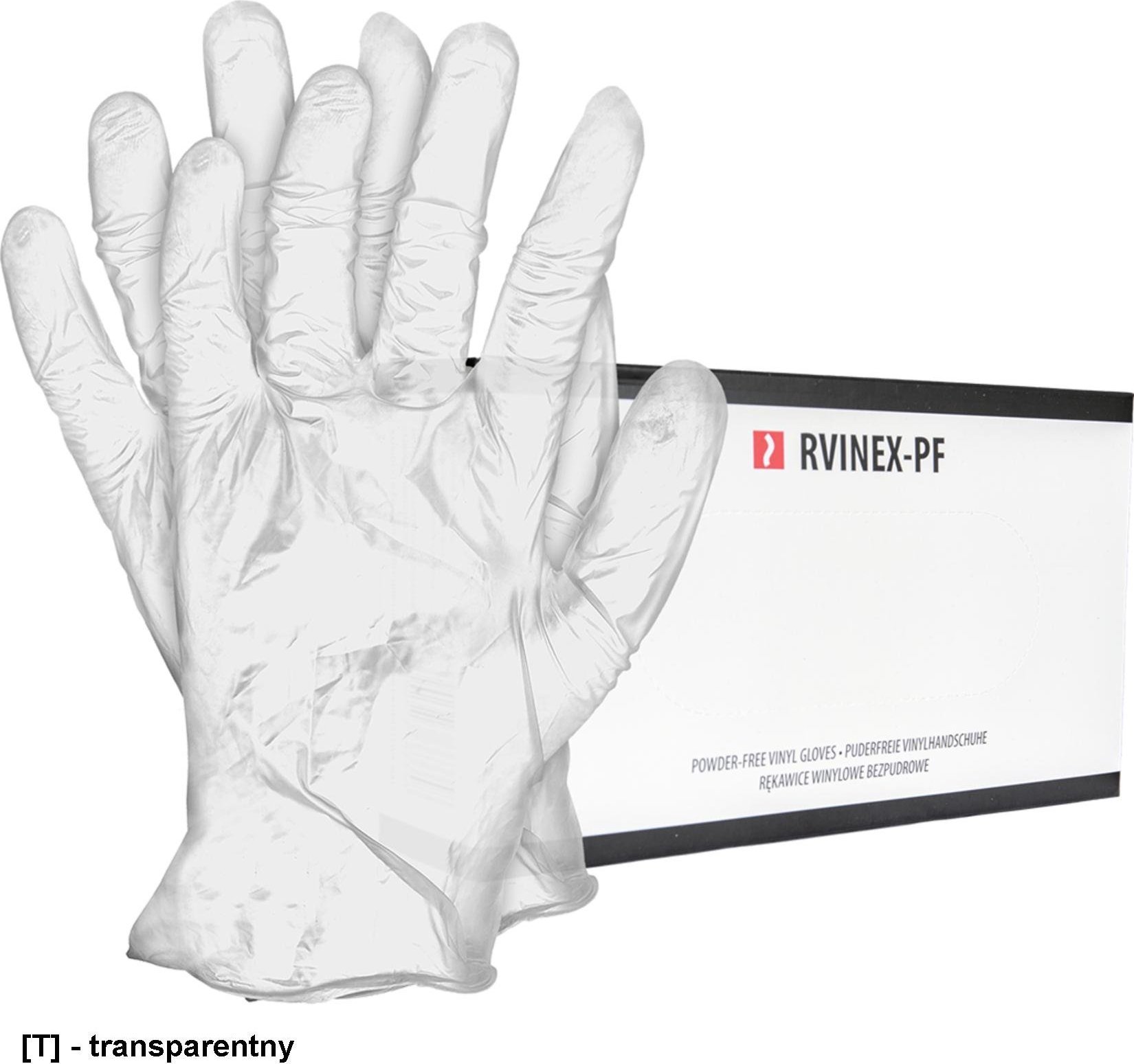 R.E.I.S. RVINEX-PF - Rękawice wykonane z winylu - bezpudrowe S