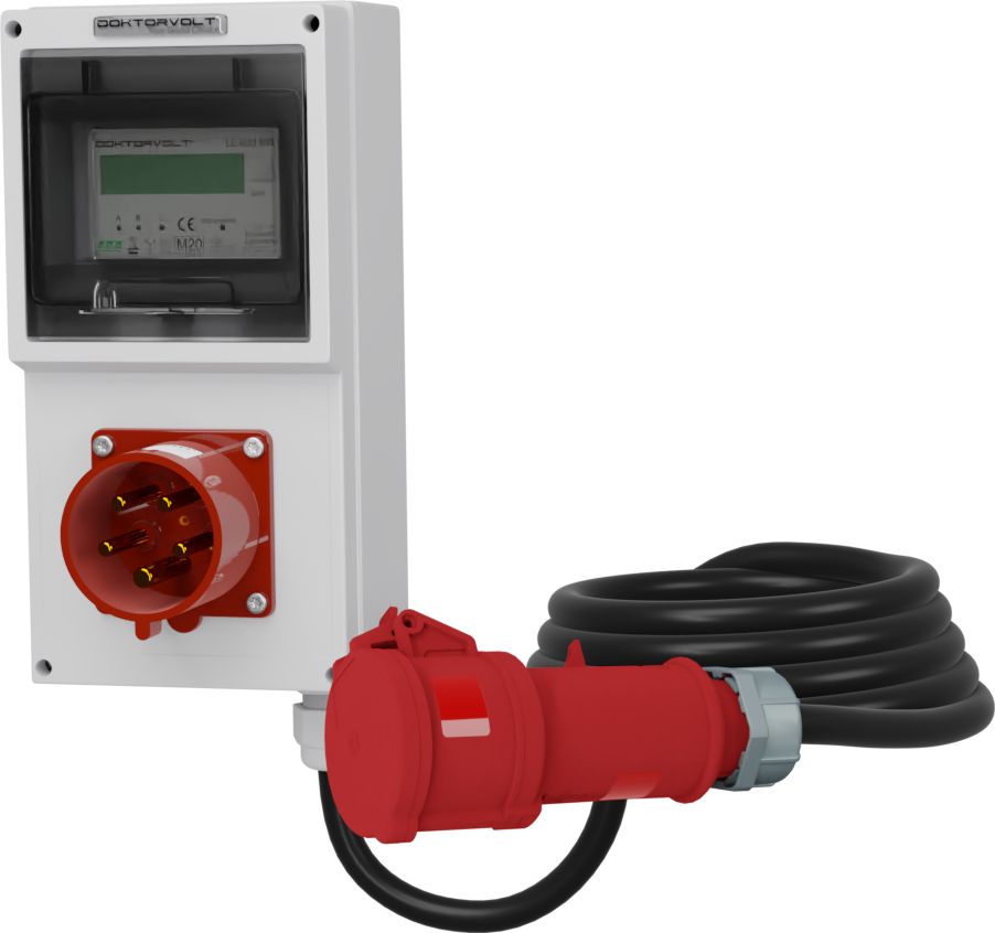 Doktorvolt Odbiornikowe 32A Mobilny licznik energii elektrycznej MID Przewód 5x4mm2 Doktorvolt 4333