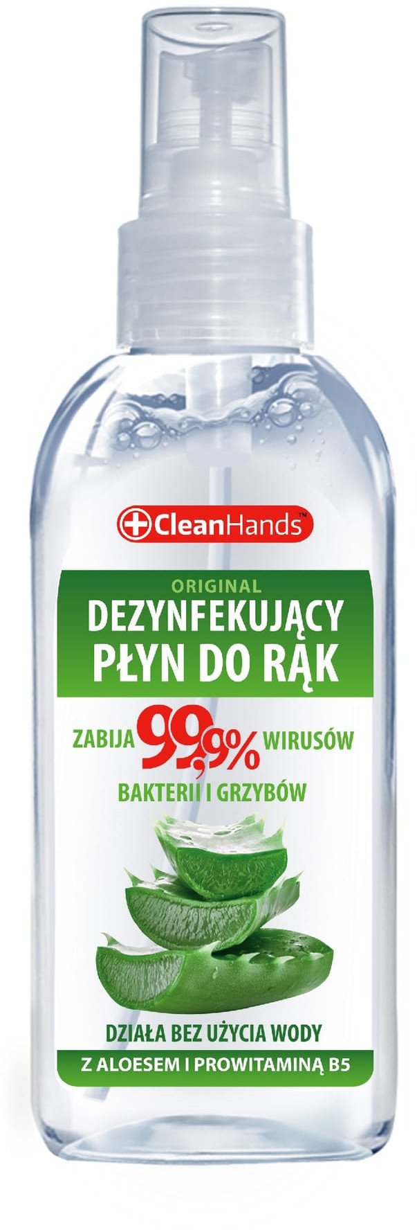 CLEANHANDS Original Antybakteryjny spray do dezynfekcji rąk z prowitaminą B5 i aloesem 100 ml