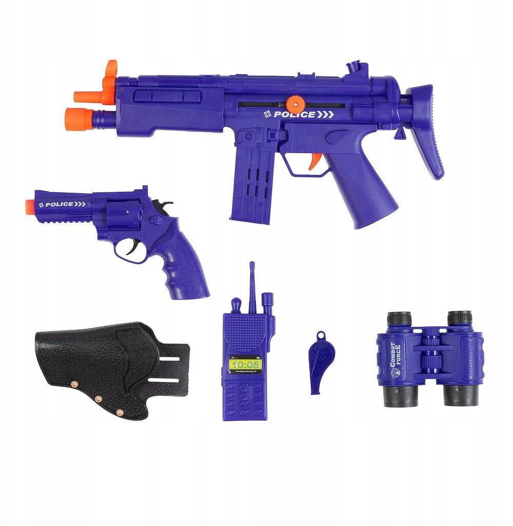 Zestaw policyjny mały policjant karabin pistolet 6w1