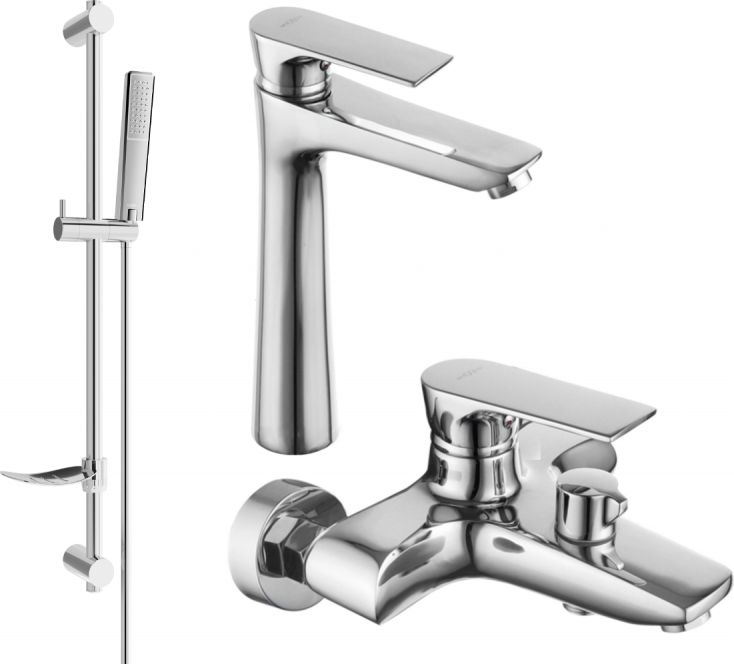 Mexen Mexen Axel DF72 zestaw wannowy, chrom - 73813DF72-00