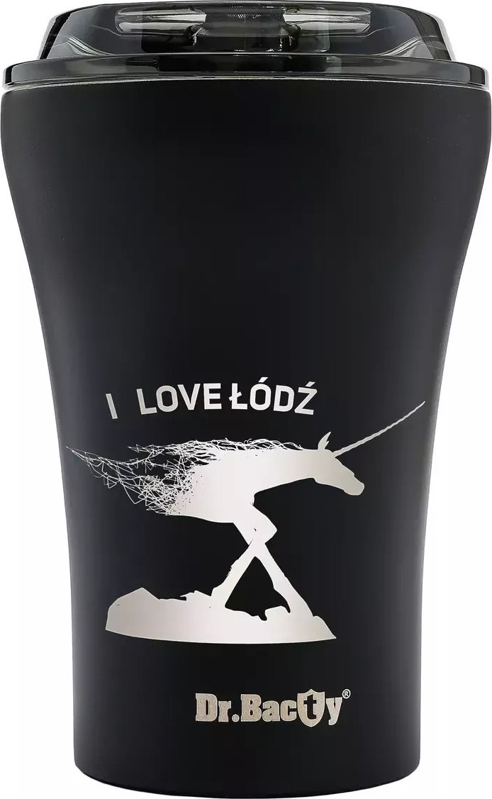 Dr.Bacty Apollo Ceramic Thermal Mug Black 236ml Jednorożec