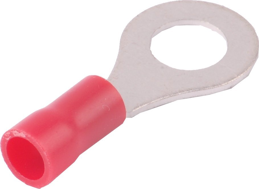 Końcówka kablowa izolowana oczkowa Cu M5 100szt czerwona