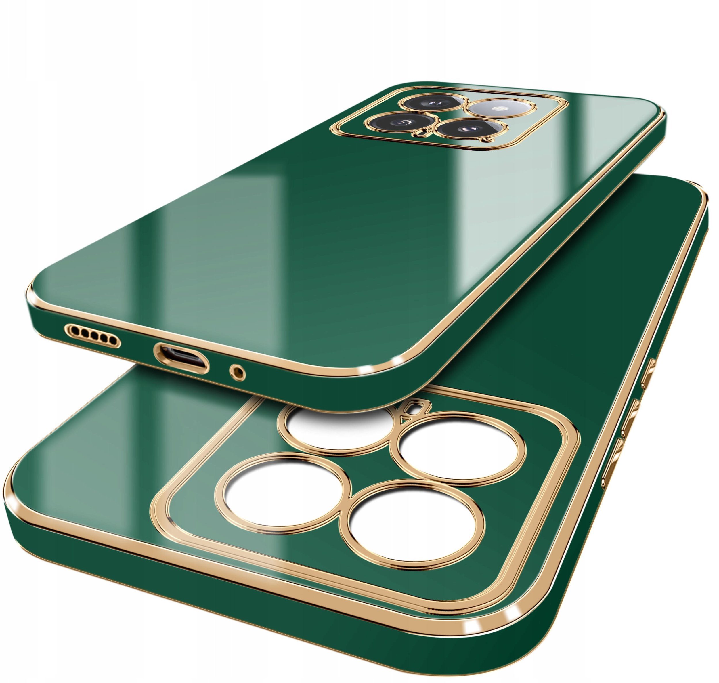 Etui do Xiaomi 14 GOLD GLAMOUR + Szkło OCHRONNE 9H