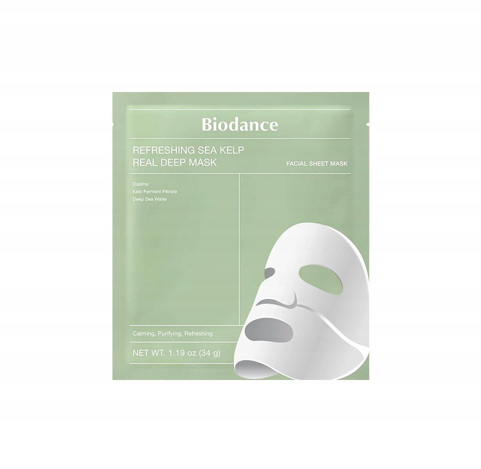 BIODANCE_Refreshing Sea Kelp Real Deep Mask łagodząca hydrożelowa maseczka do twarzy 34g x 4szt