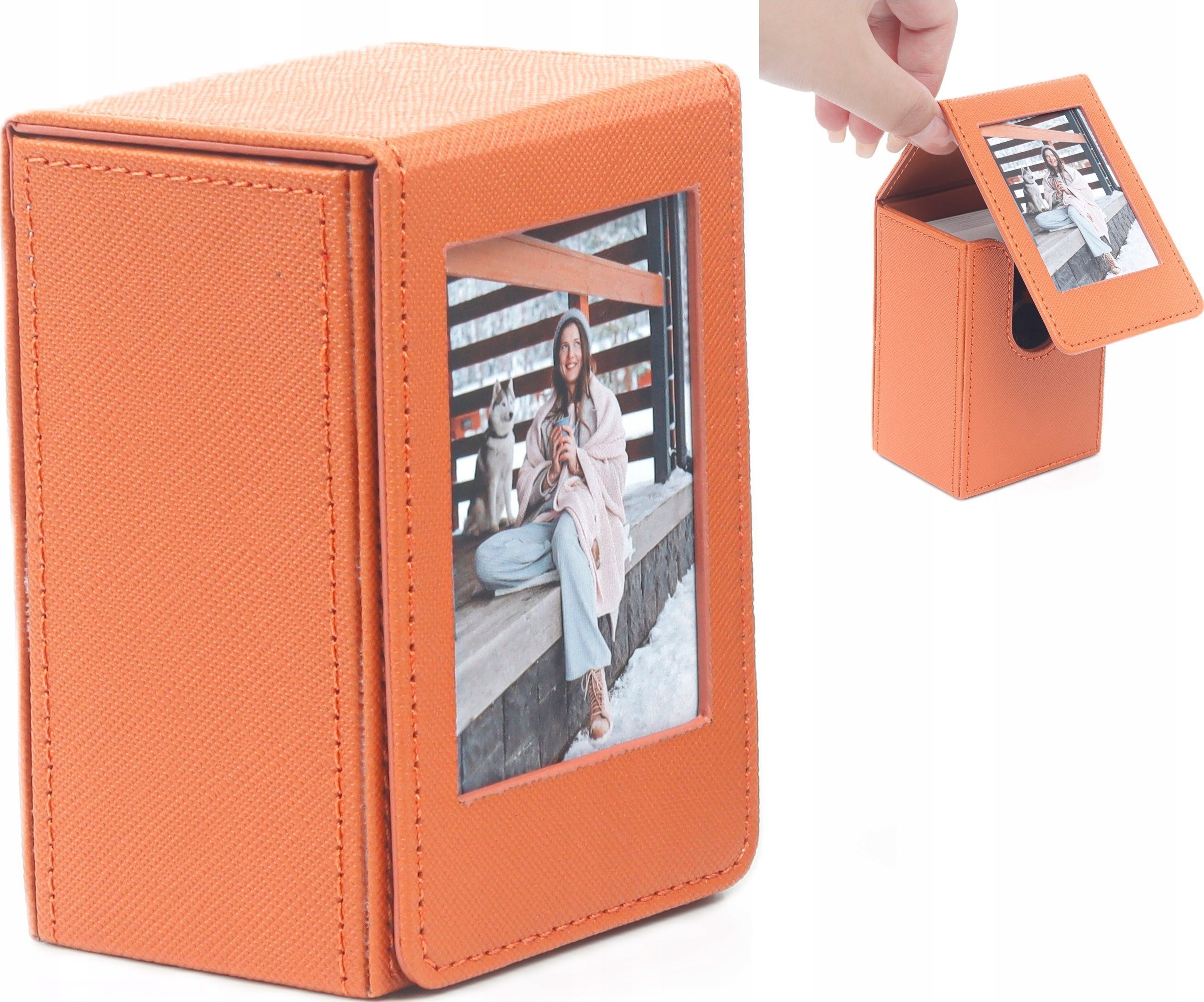 Ramka LoveInstant Futerał Etui Case Pudełko Box Na 100x Zdjęcia Do Fuji Instax Mini 12 11 40 9 8 7 Evo Link Liplay / Brązowy