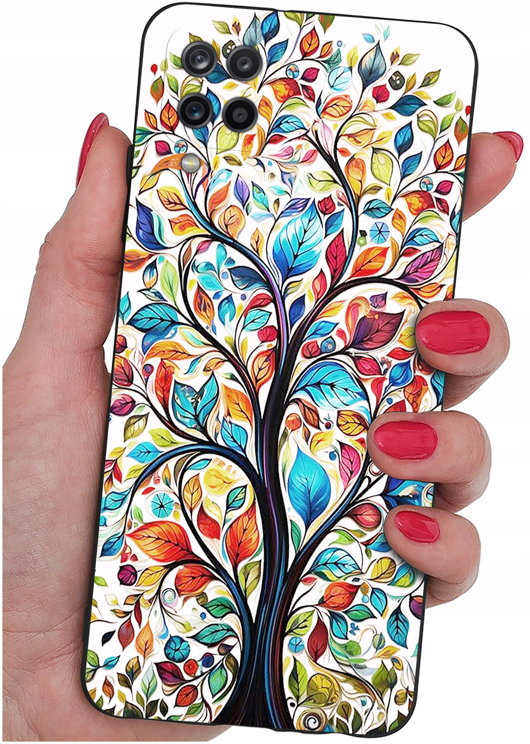 Etui do Samsung Galaxy A12|M12 WZORY |SILIKONOWE MATT CASE + SZKŁO 9H