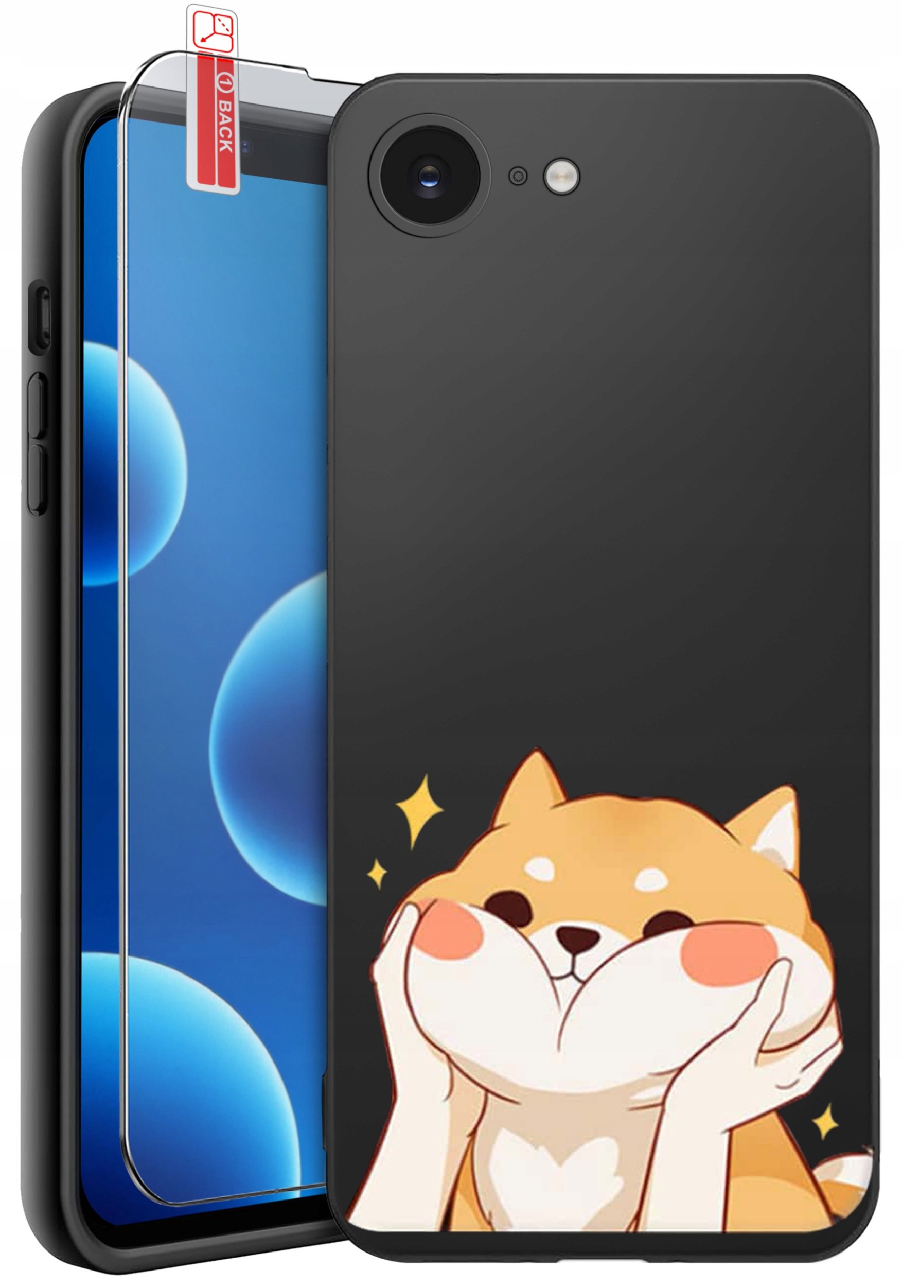 ETUI do iPhone 16e | WZORY | SILIKONOWE MATT CASE + SZKŁO 9H