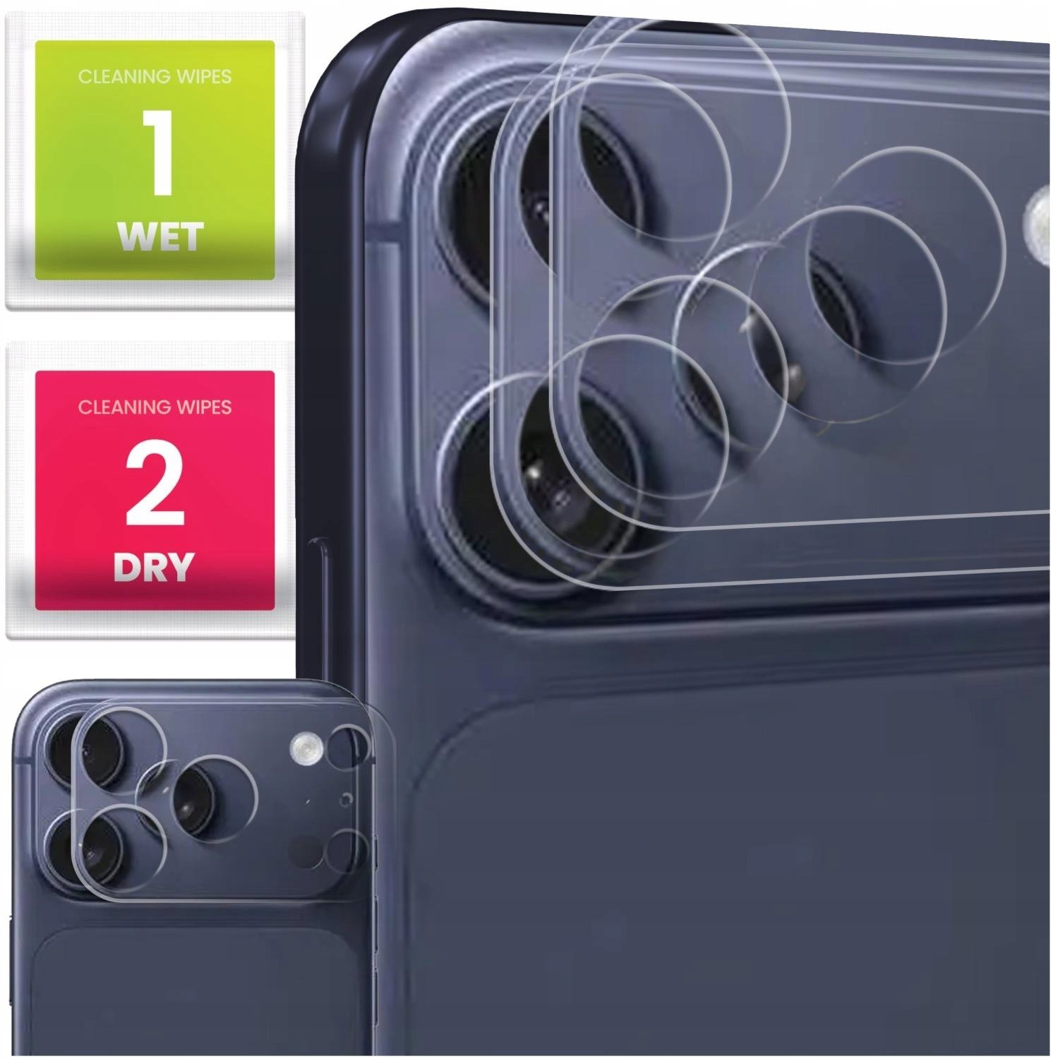 2-PAK Szkło Na Aparat Do Apple iPhone 17 Pro (Hartowane, Ochronne, 9H)