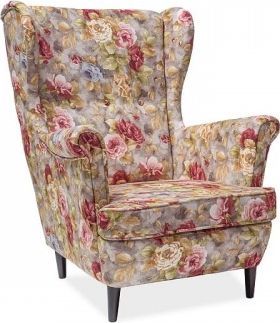 Signal FOTEL LORD CORAL WM 25 (KWIATY) / WENGE