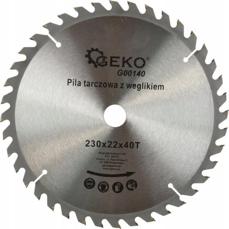 Geko Tarcza do drewna 230x22x40T (40/50)