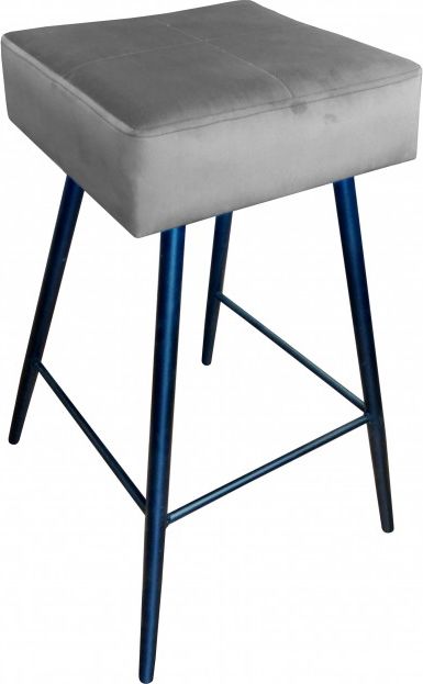 Atos Hoker OLIMP VELVET szary tapicerowany aksamitem do kuchni ATOS