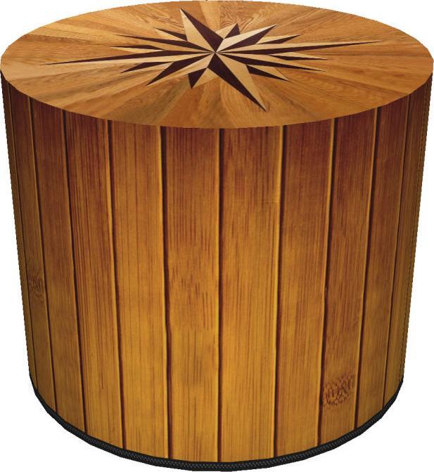 Bertoni-arco Okrągła pufa dekoracyjna - COMPASS