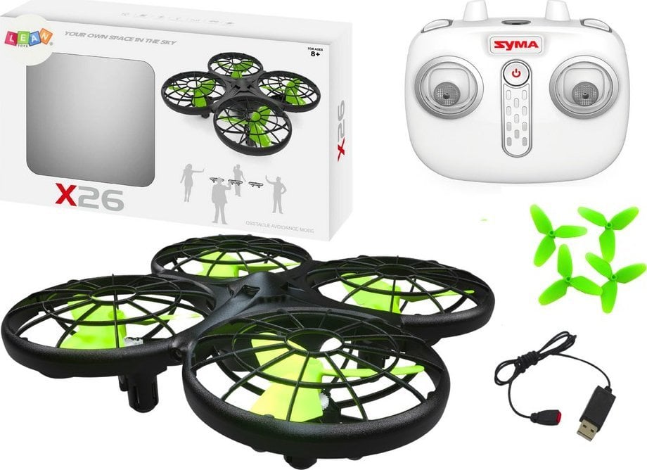 LeanToys Zdalnie Sterowany Dron X26 SYMA Czarny