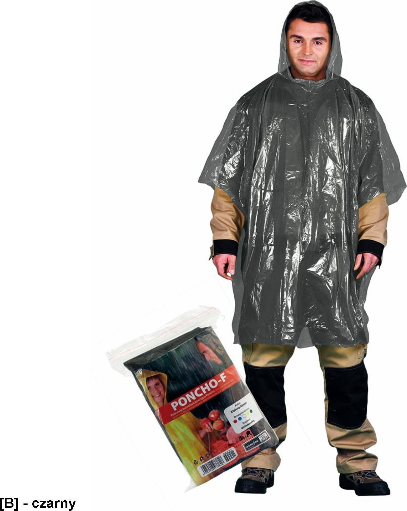 R.E.I.S. PONCHO-F - czarny.